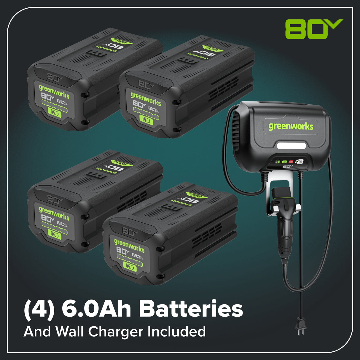 80V 30" CrossoverT Riding Lawn Tractor, (4) 6.0Ah Batteries and 600 Watt Charger Included