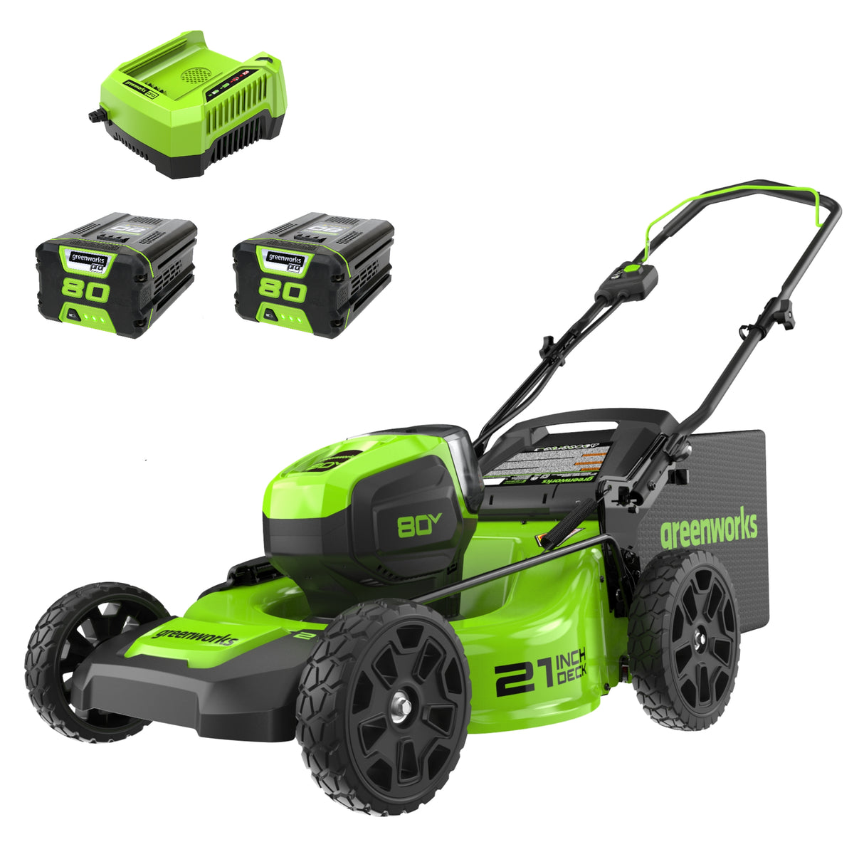 80V 21" Brushless Lawn Mower, (2) 2.0Ah Batteries and Charger Included - GLM801601