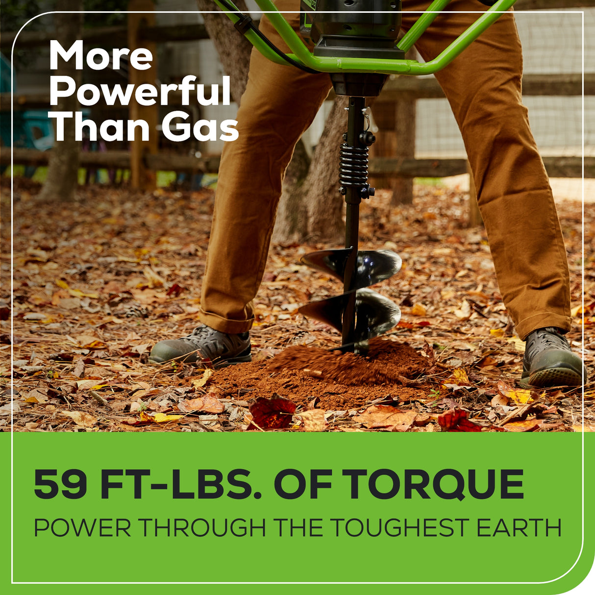 Tête de tarière à terre 60 V (Outil seulement)