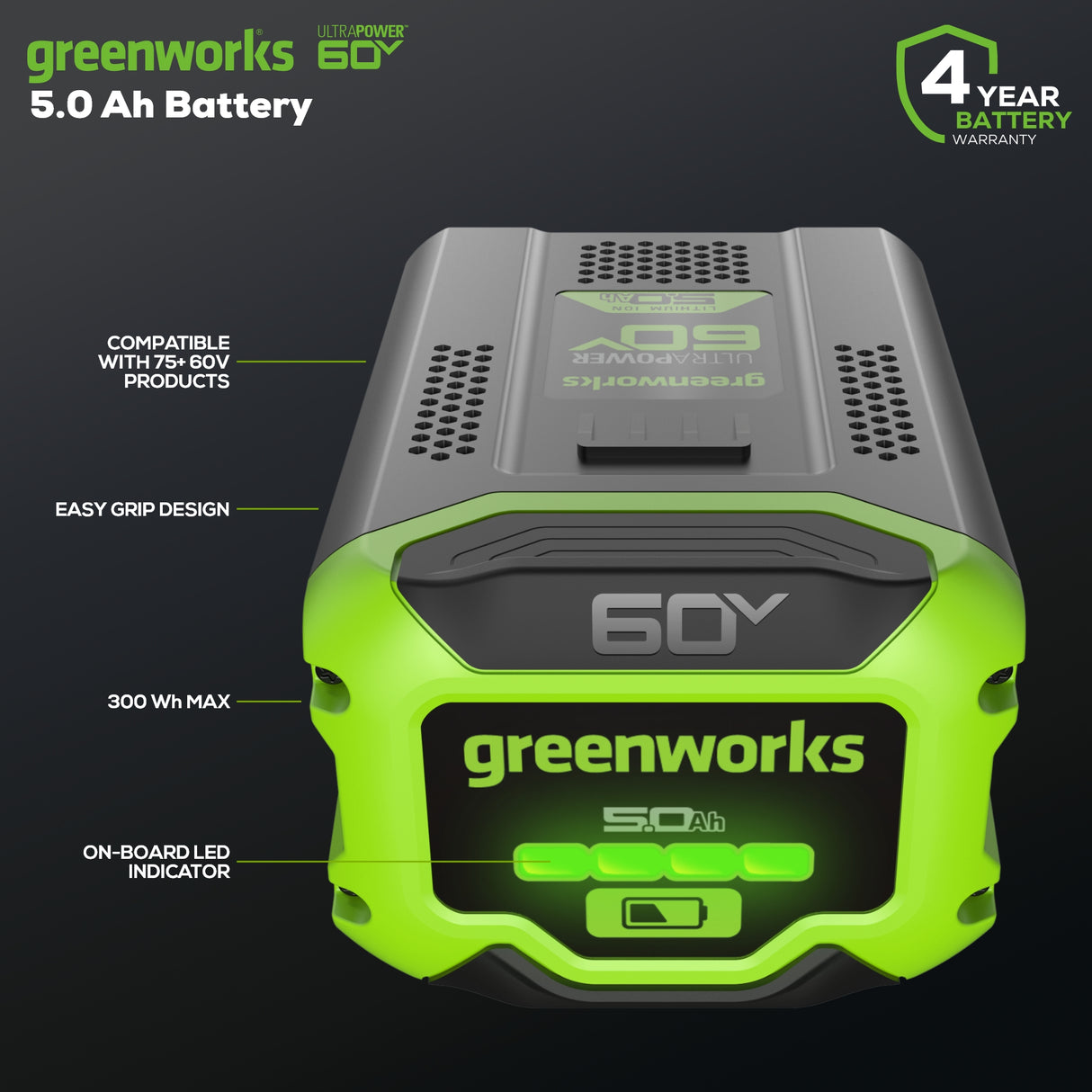 60V 5.0Ah UltraPower Bluetooth Battery