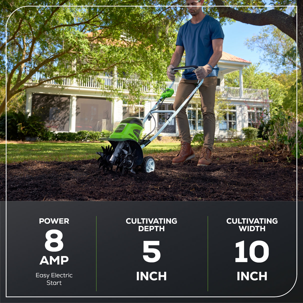 8 Amp 10" Corded Cultivator