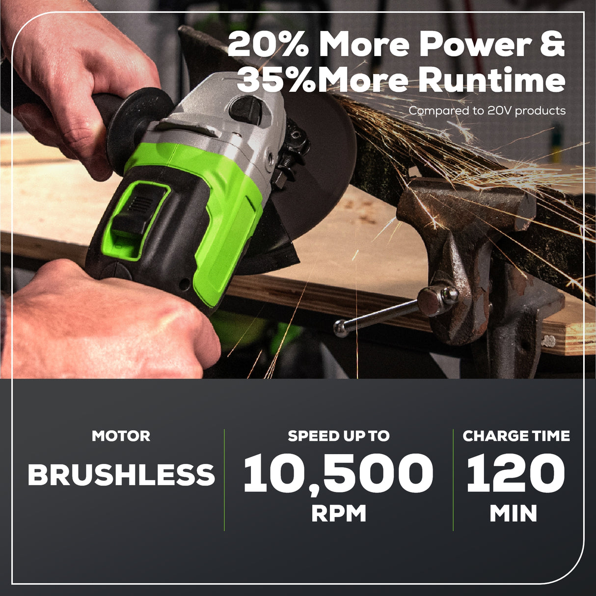 24V Brushless Angle Grinder (Tool Only) - AG24L00