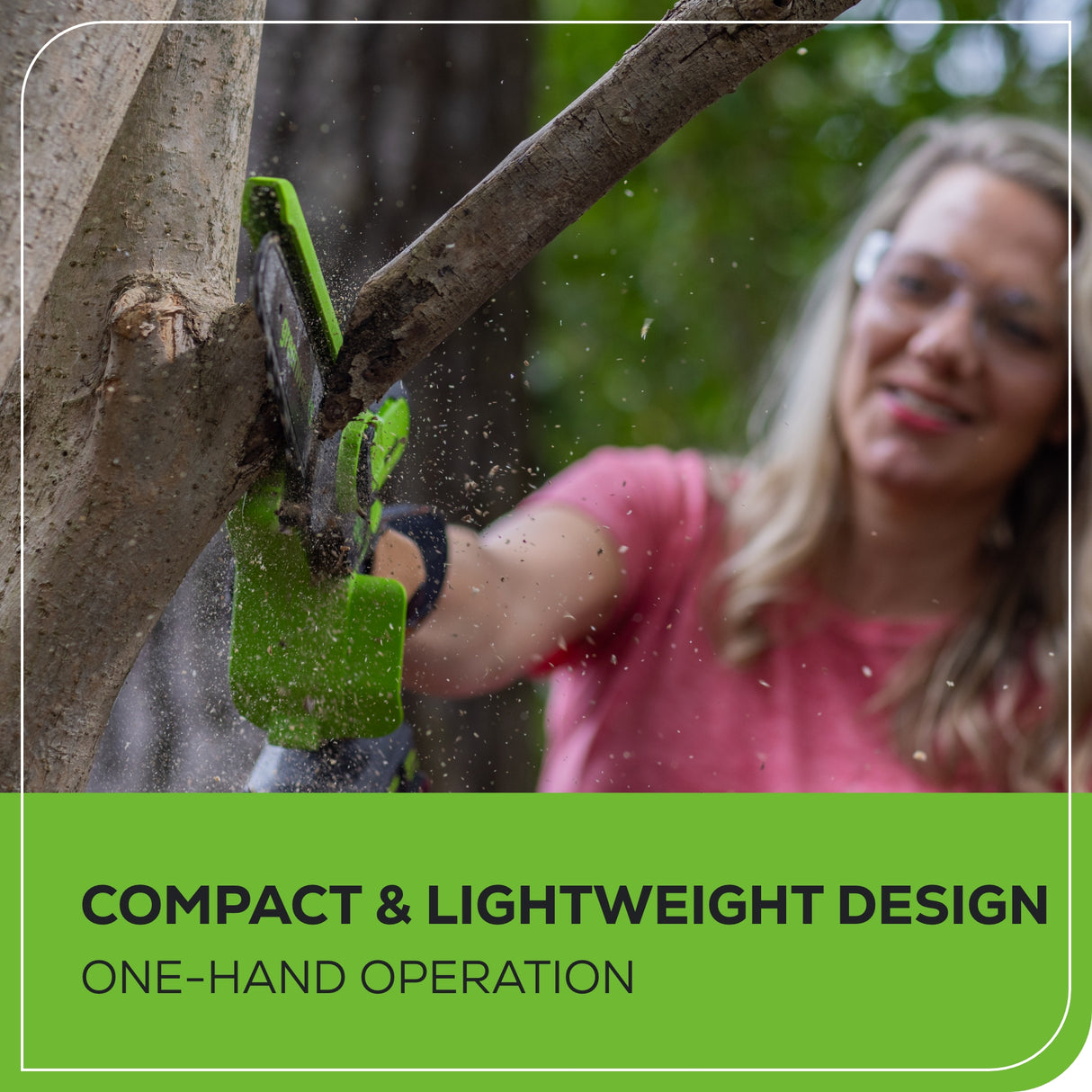 Scie d'élagage sans balais 24 V, 6 pouces (Outil seulement)