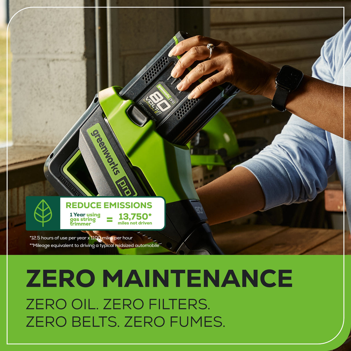 Coupe-herbe sans balais 80 V, 16 pouces, batterie 2,0 Ah et chargeur inclus