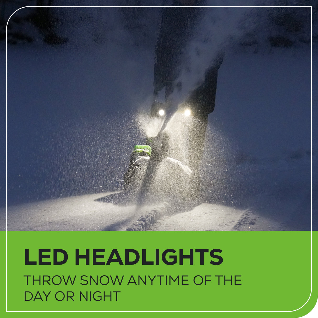 Souffleuse à neige Greenworks PRO 80 V, 20 pouces, batterie 2,0 Ah et chargeur inclus