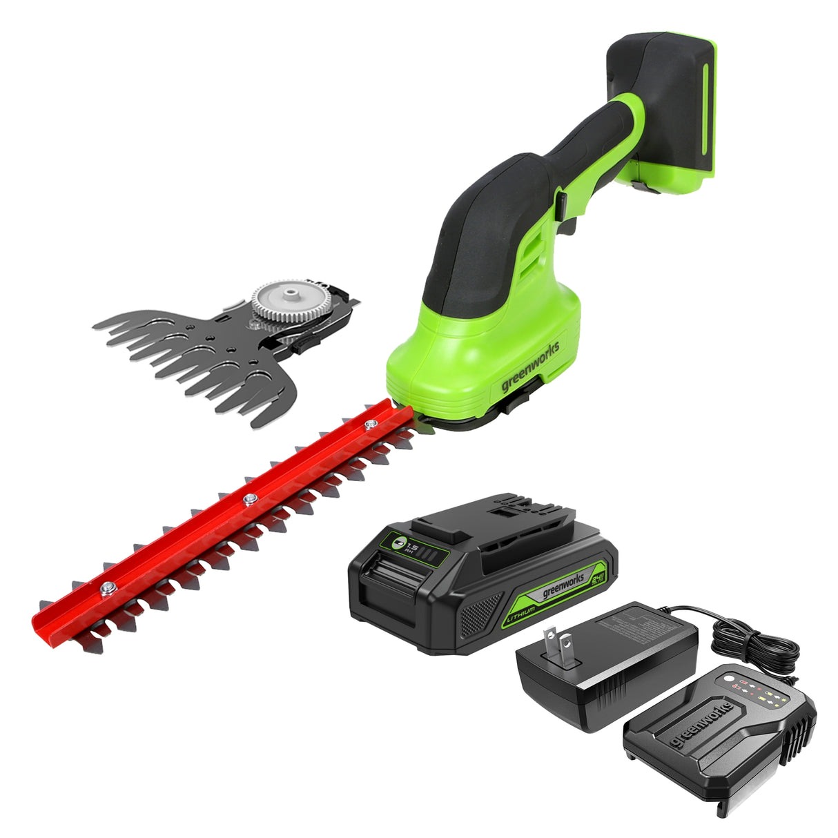 24V Shear Shrubber, 1.5Ah USB Battery and Charger Included