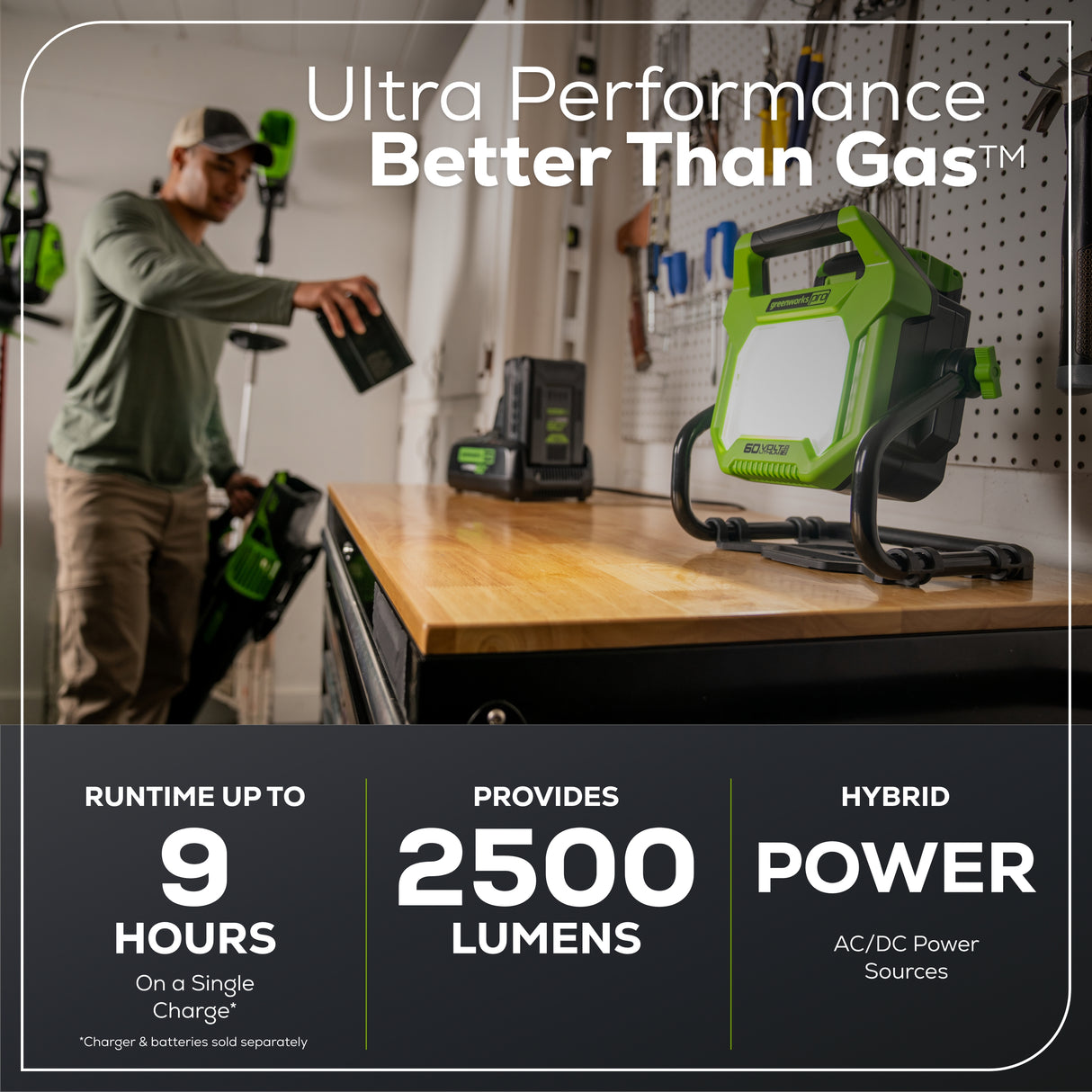 60V AC/DC 2500 Lumen Work Light (Tool Only)