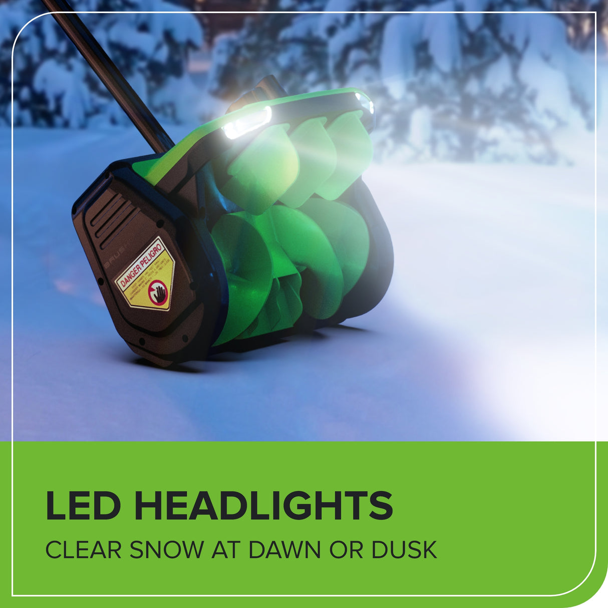 Pelle à neige 40 V, 12 pouces avec volets directionnels (Outil seulement)