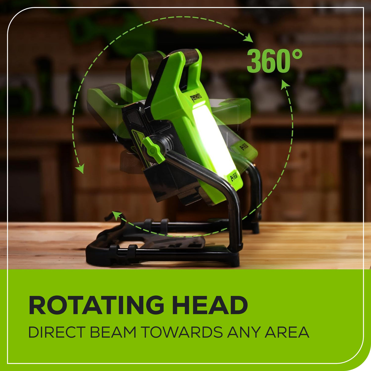 Lampe de travail à DEL 24 V, CA/CC 2 000 lumens (Outil seulement)