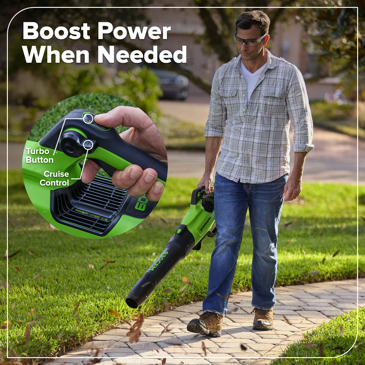 60V 630 CFM - 170 MPH Leaf Blower, 2.5Ah Battery and 3 Amp Charger Included
