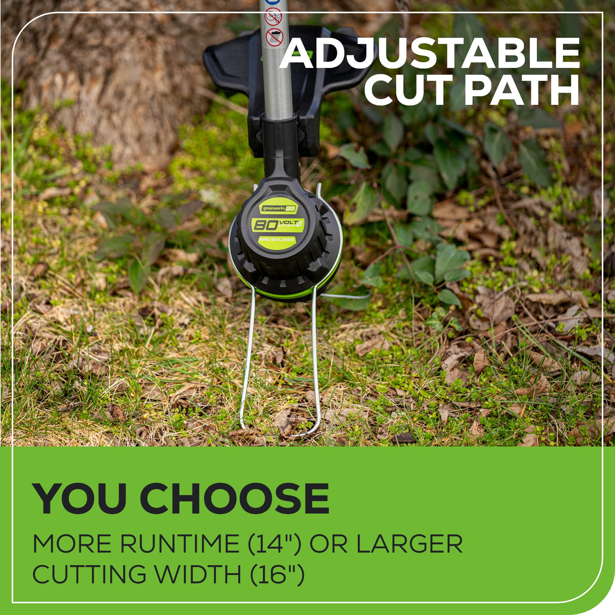 Coupe-herbe sans balais 80 V, 16 pouces, batterie 2,0 Ah et chargeur inclus - ST80L210