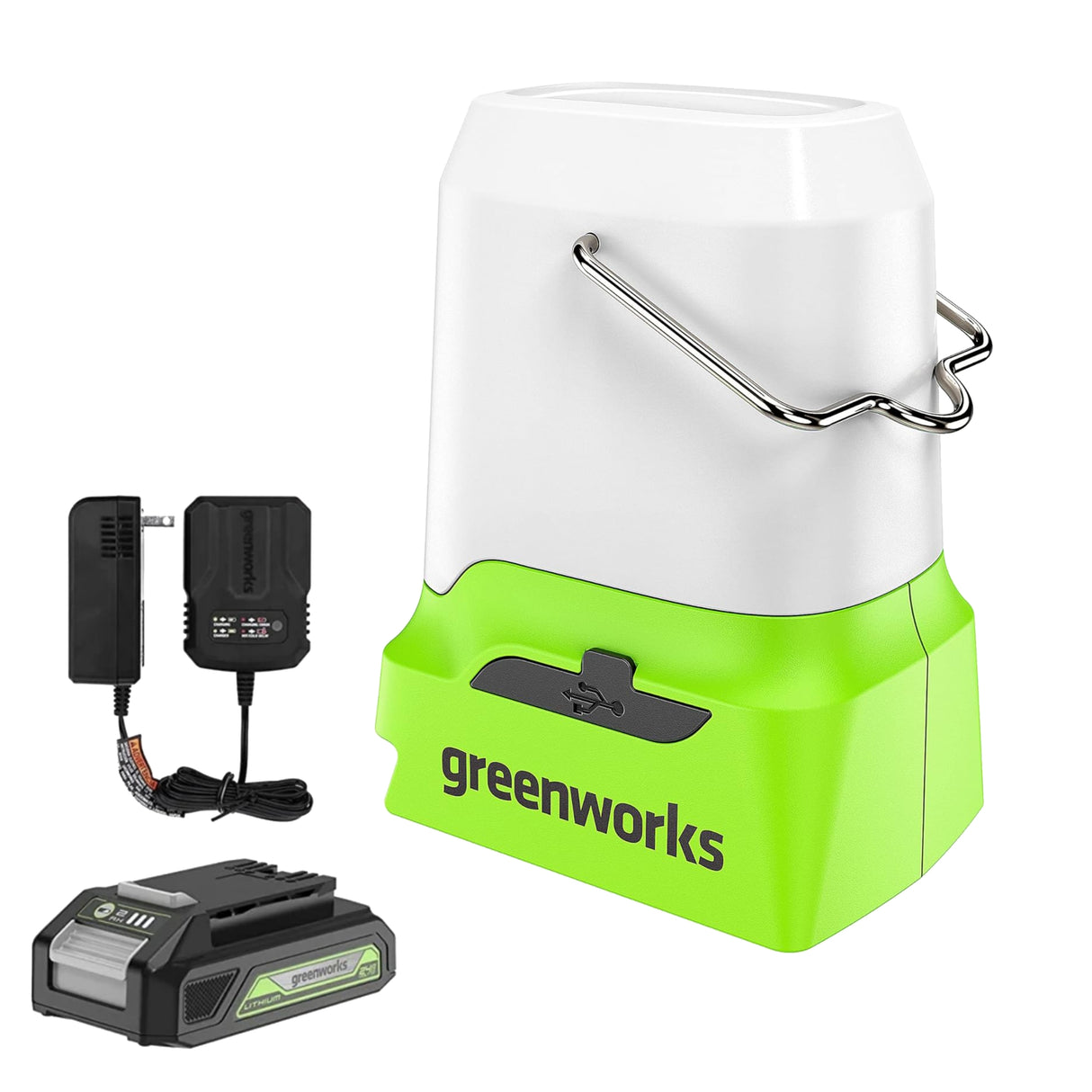 Lanterne 24 V, 500 lumens, batterie 2,0 Ah et chargeur inclus