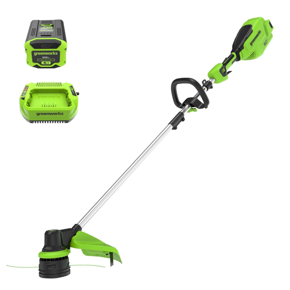 60V 16" Brushless Battery String Trimmer, 2.5Ah Battery and Charger Included