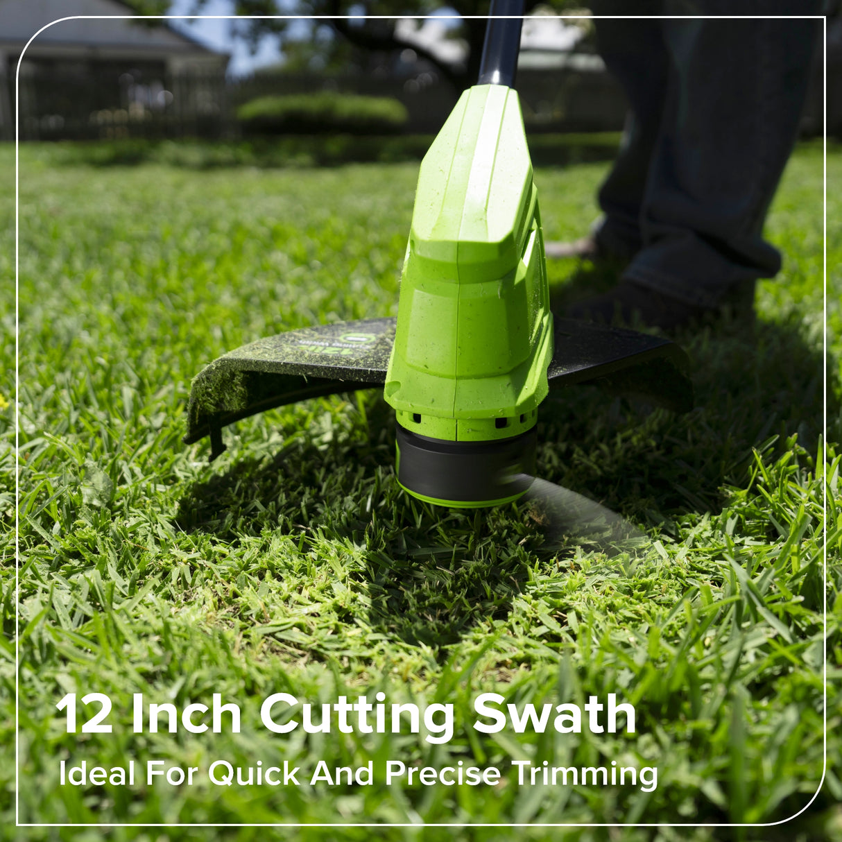 24V 12" Brushless String Trimmer & 270 CFM Blower, 2.0Ah Battery with 30W Type-C Charger and 3-FT Cables Included
