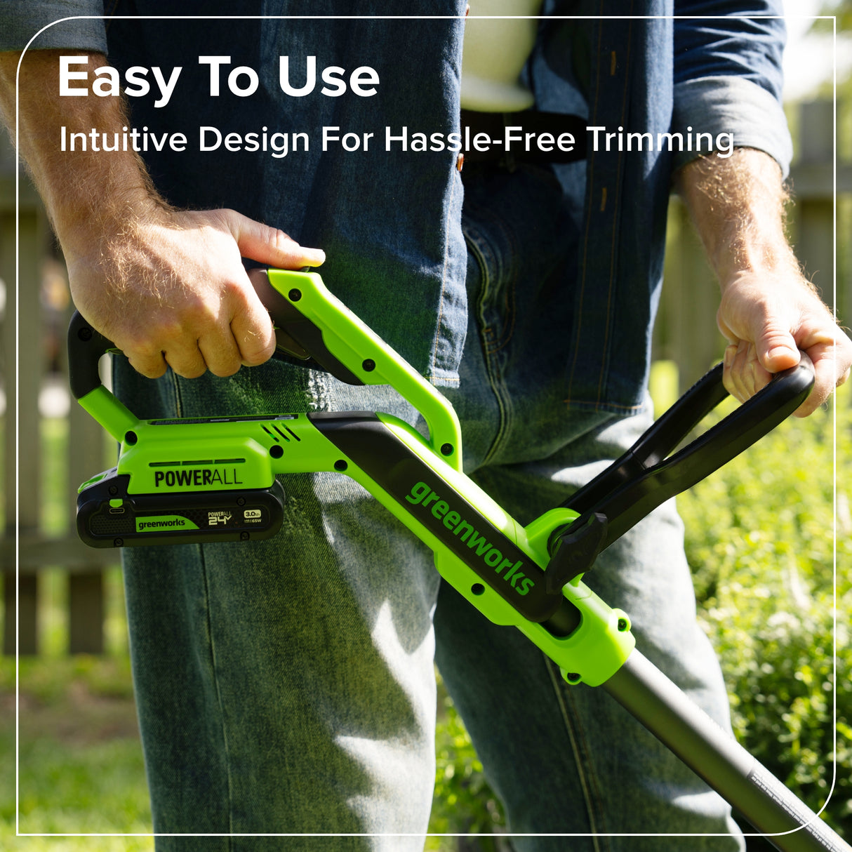 24V 12" Brushless String Trimmer & 515 CFM Blower, 3.0Ah Battery, 65W Type-C Charger and 3-FT Cable Included