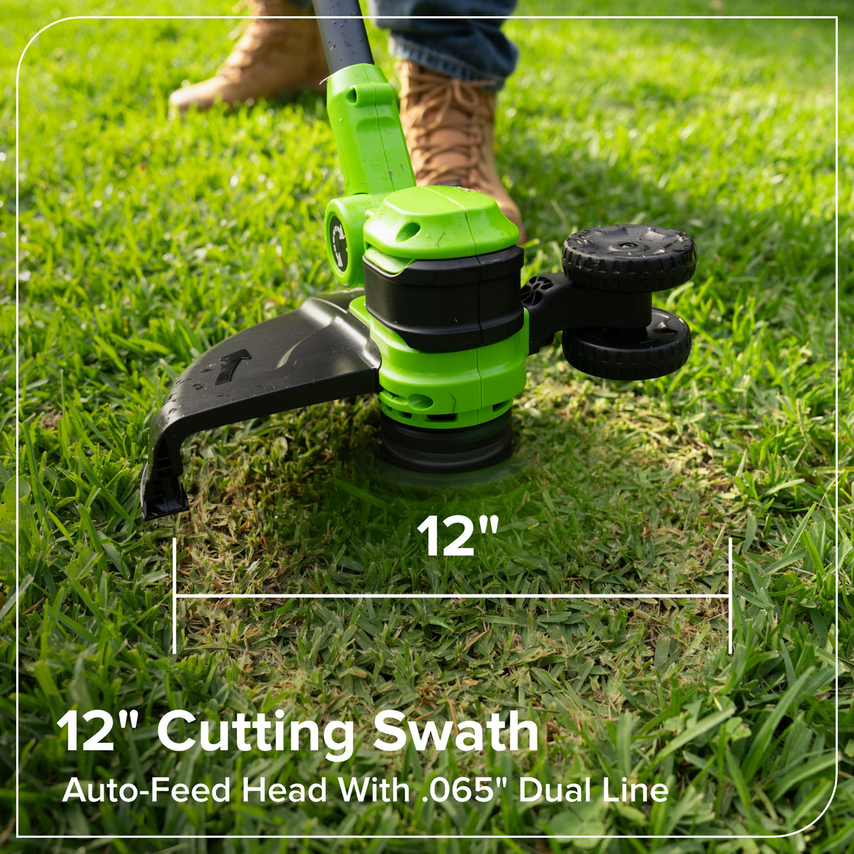 24V 12" Brushless String Trimmer & 515 CFM Blower, 3.0Ah Battery, 65W Type-C Charger and 3-FT Cable Included