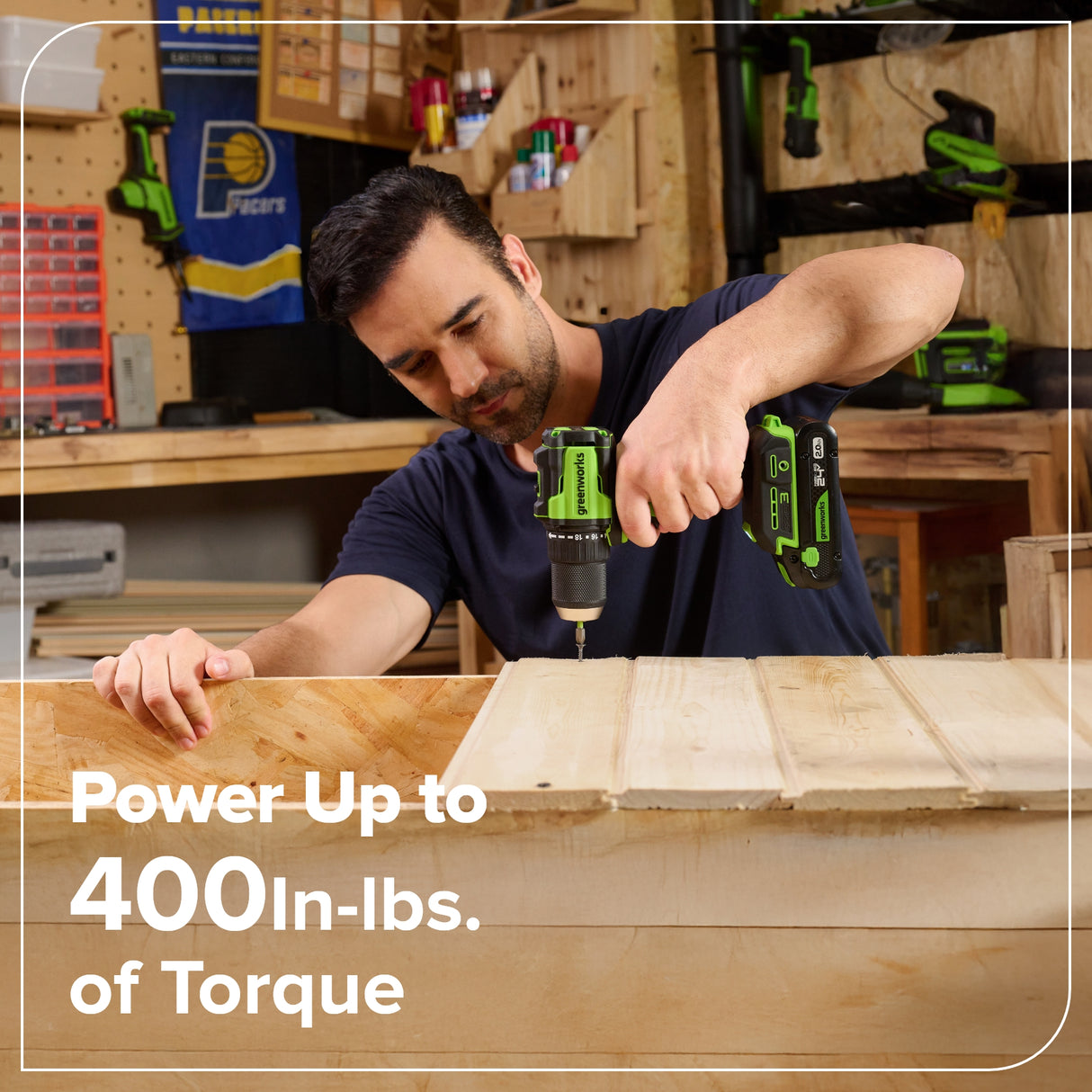 24V Cordless Battery 1/2" 400 in/lbs. Drill Driver – 2.0Ah USB-C Battery & 30W USB-C Fast Charger Included