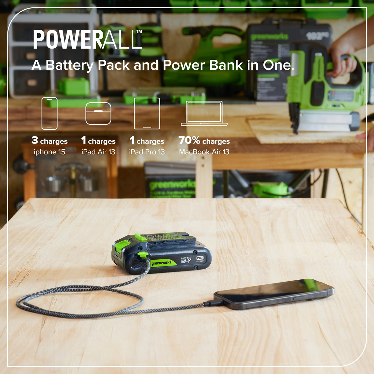 24V 2.0Ah High Power Battery with Type-C USB