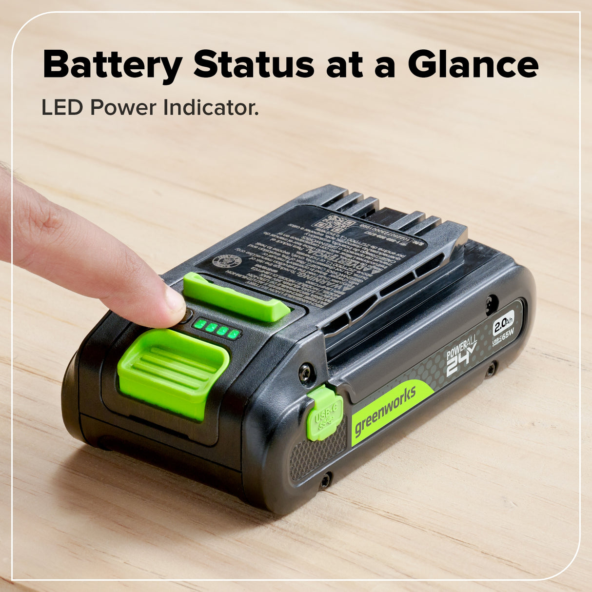 24V 2.0Ah High Power Battery with Type-C USB