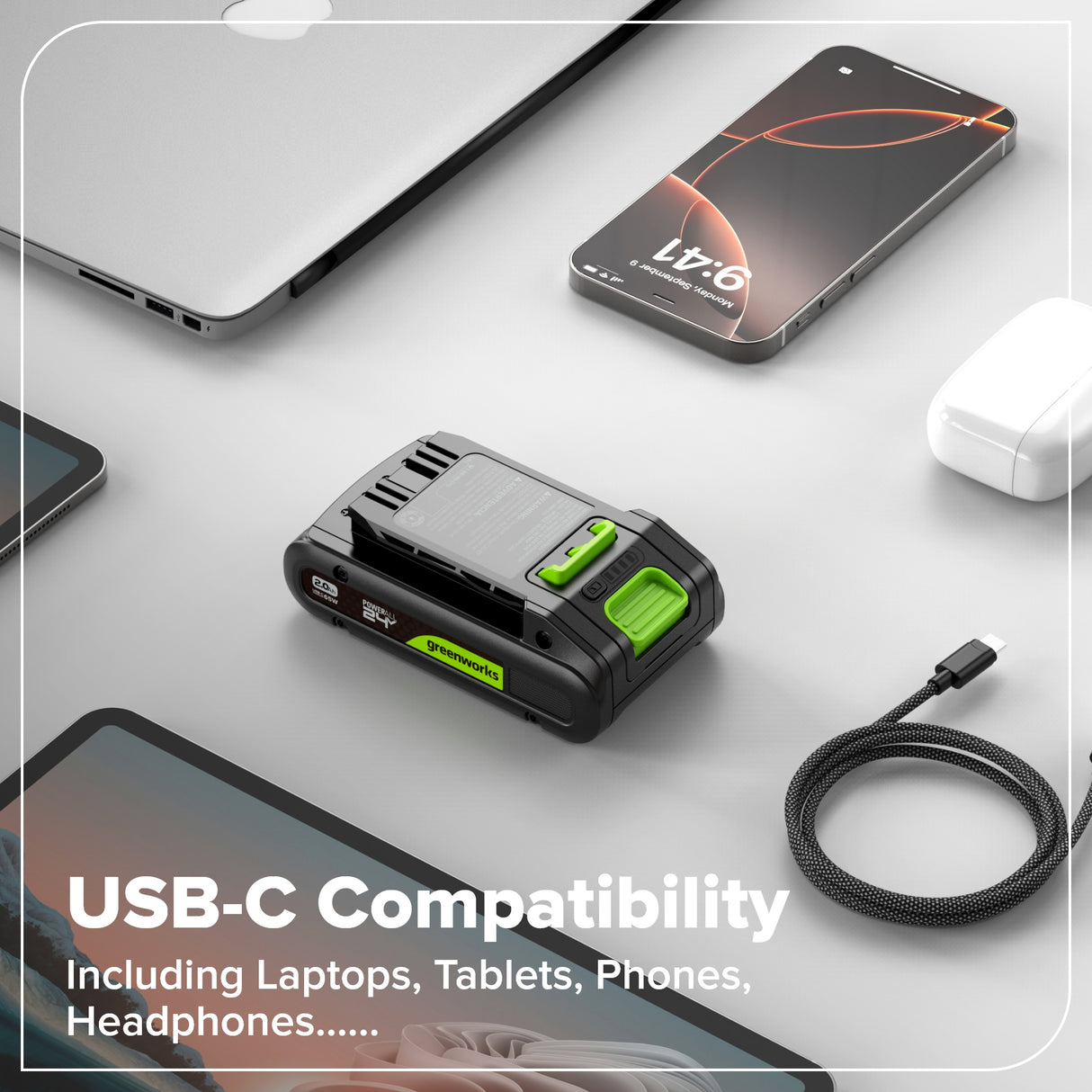 24V 2.0Ah High Power Battery with Type-C USB