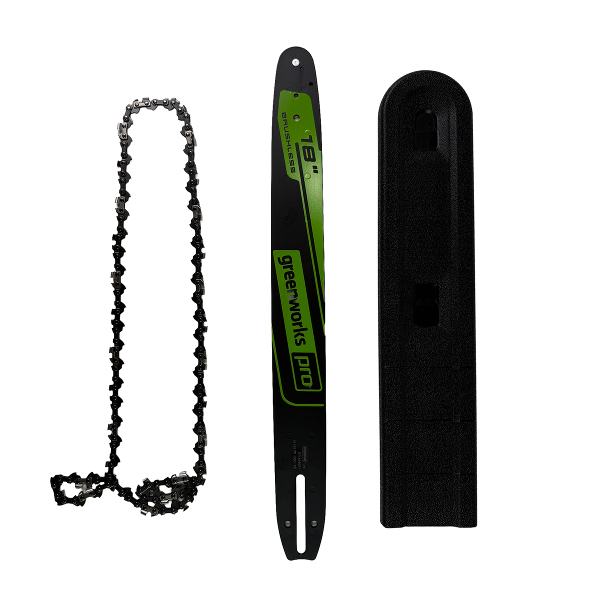 Guide-chaîne, chaîne et fourreau