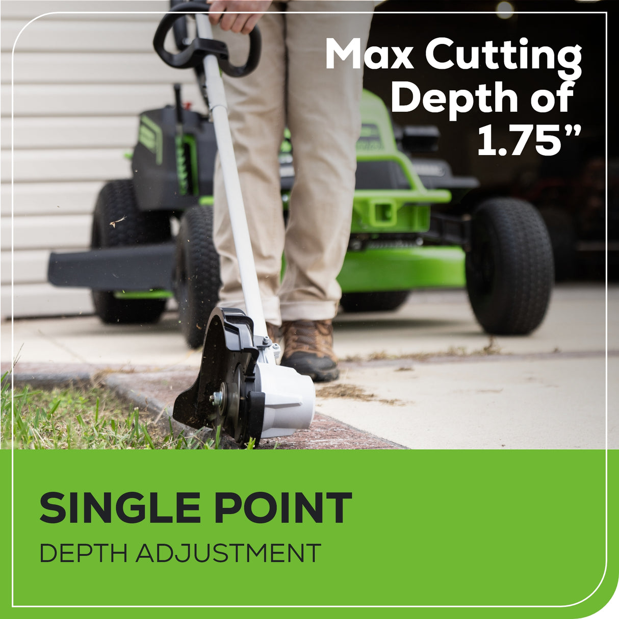 60V 8" Brushless Cordless Edger, 2.0Ah Battery and Charger Included