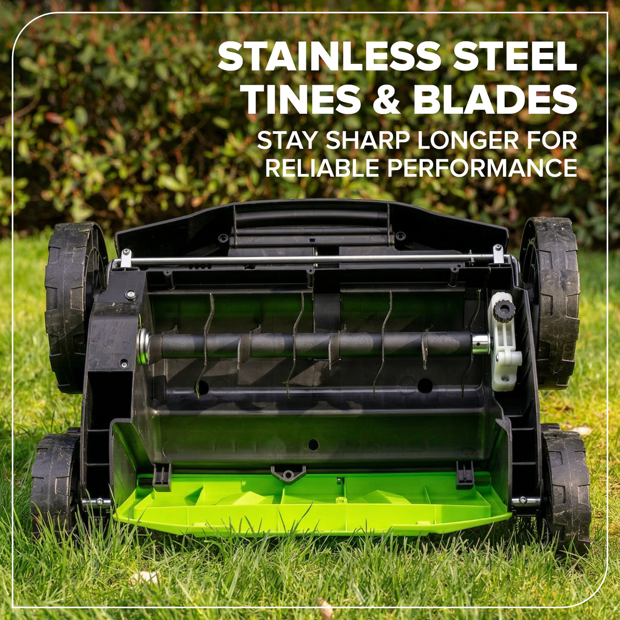 48V (24V X 2) 15" Cordless Battery Dethatcher/Scarifier, (2) 4.0Ah Batteries and 65W Charger Included