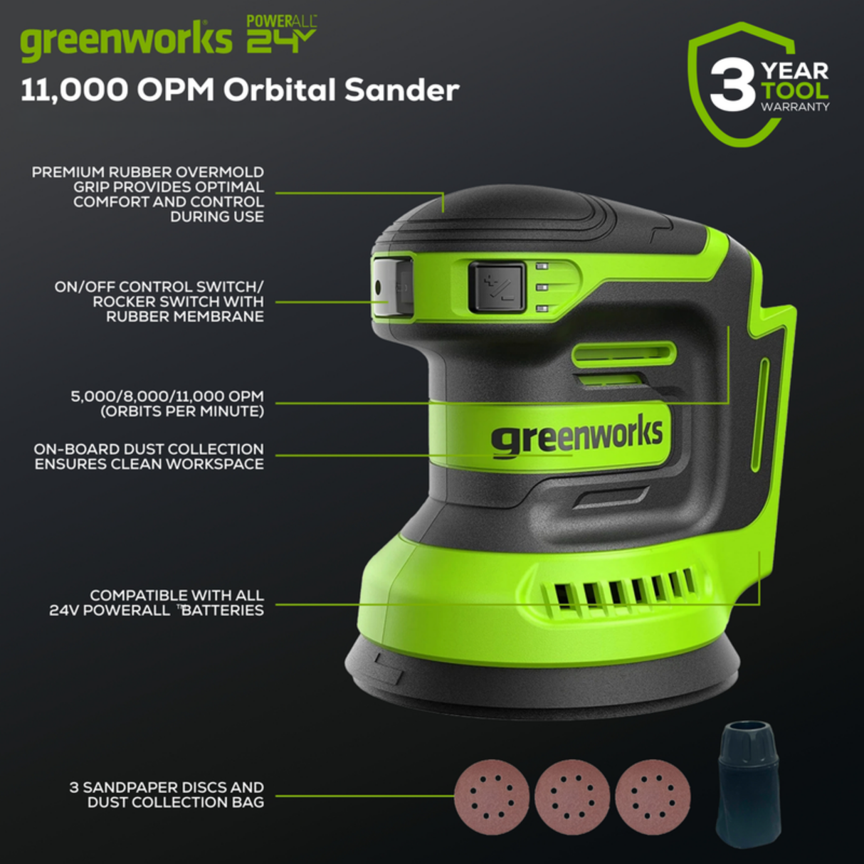 24V Brushless 8-Piece Power Tool Combo Kit, (2) 4.0Ah & (1) 2.0Ah USB-C Batteries, 65W USB-C Fast Charger Included