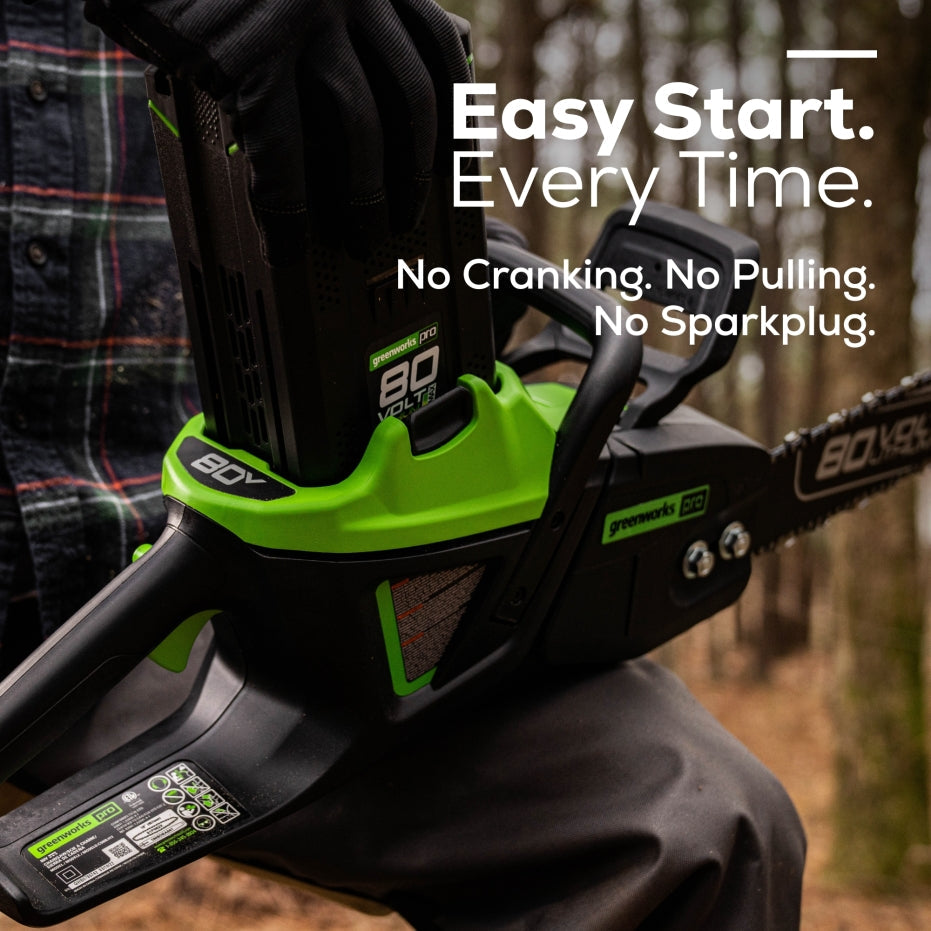 80V 18" Gen II Chainsaw, 4.0Ah Battery and Rapid Charger Included