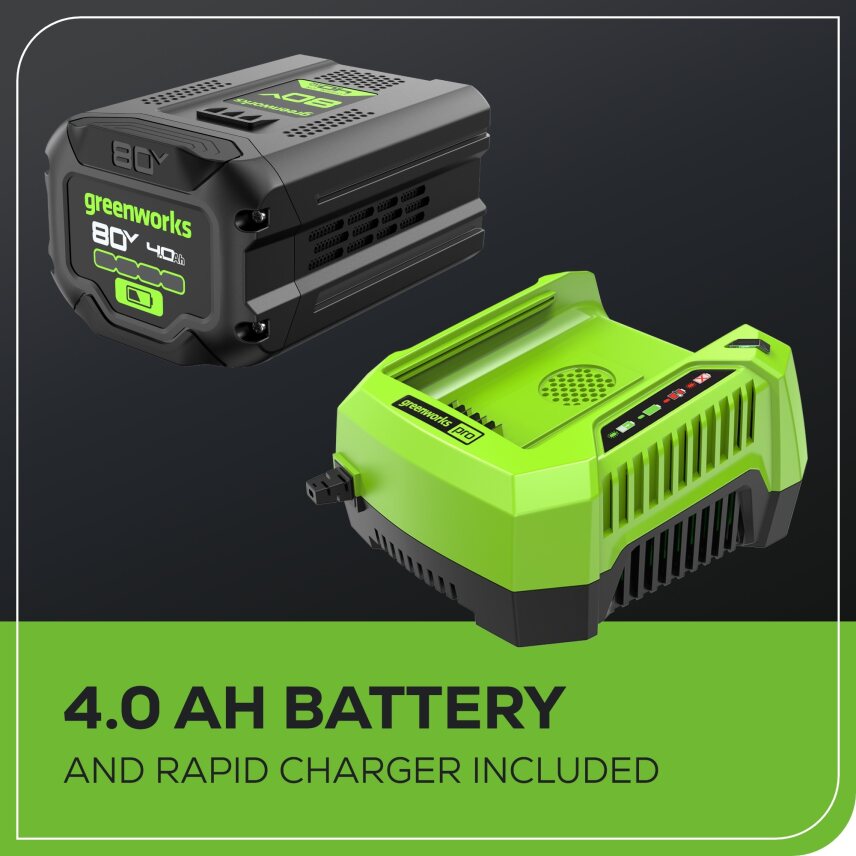 80V 770 CFM 180 MPH Leaf Blower, 4.0Ah Battery and Charger Included