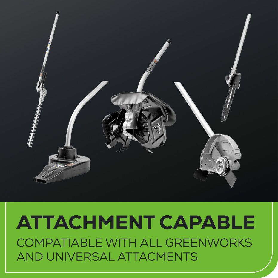 80V Cordless 16" Brushless Top Mount String Trimmer (Attachment Capable) w/ 2.5Ah Battery & Charger