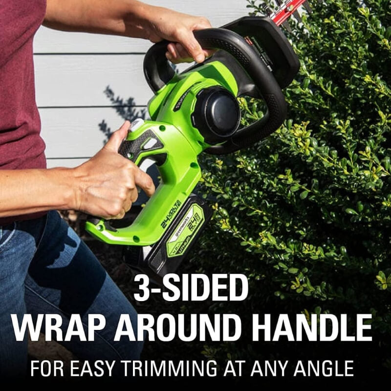 Taille-haie 24 V, 22 pouces, batterie 4,0 Ah et chargeur