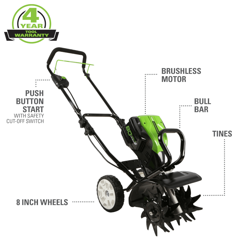 80V 10" Cultivator (Tool Only) - TL80L00