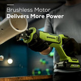 24V Brushless Reciprocating Saw, 2.0Ah Battery and Charger Included