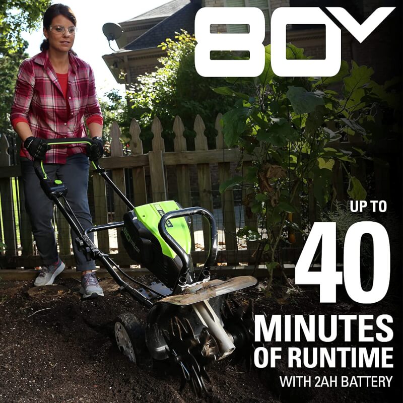 80V 10" Cultivator, 2.0Ah Battery and Charger Included