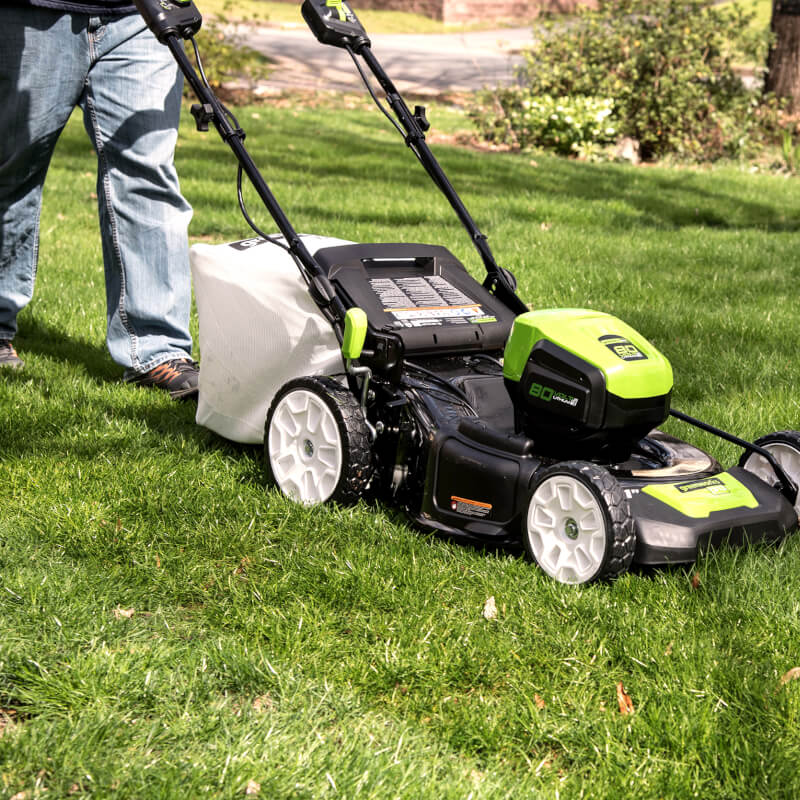 80V 21" Brushless Lawn Mower, 80V 16" Brushless String Trimmer & 80V Axial Blower Combo Kit, 2.0Ah Battery and Charger Included