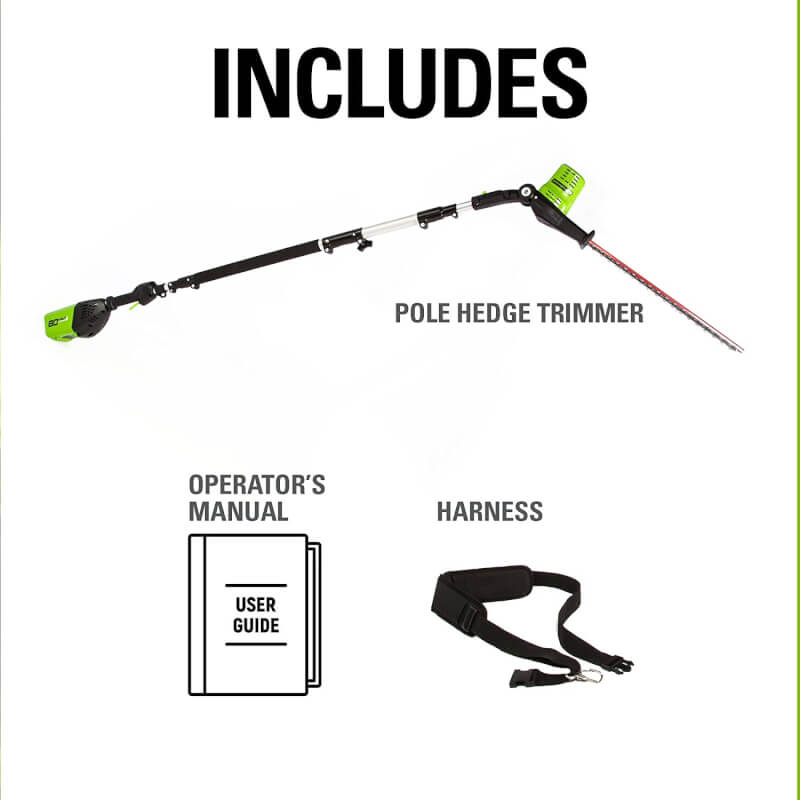 80V 20" Pole Hedge Trimmer (Tool Only)