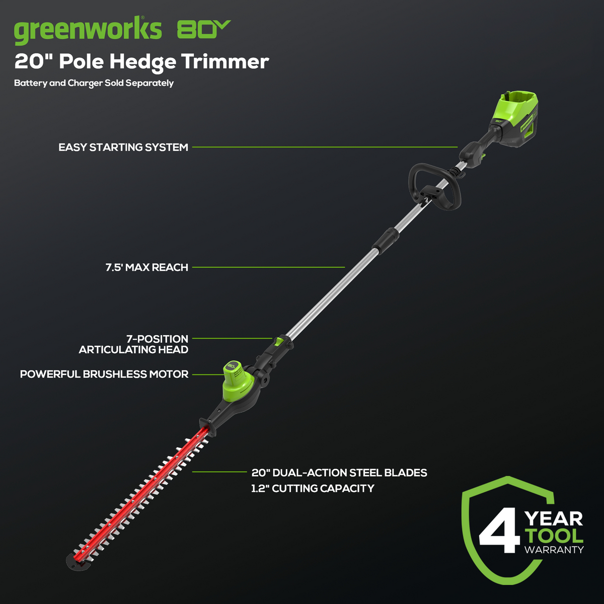 Best Long Reach Hedge Trimmer 2026 | Greenworks – Greenworks Tools ...