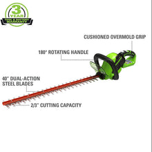 Charger l&#39;image dans la galerie, 40V 24&quot; Hedge Trimmer, 2.0Ah Battery and Charger Included - 2200700
