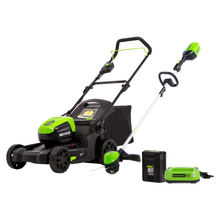 Load image into Gallery viewer, 60V 17&quot; Lawn Mower &amp; 60V 13&quot; String Trimmer Combo Kit, 4.0Ah Battery and Charger Included
