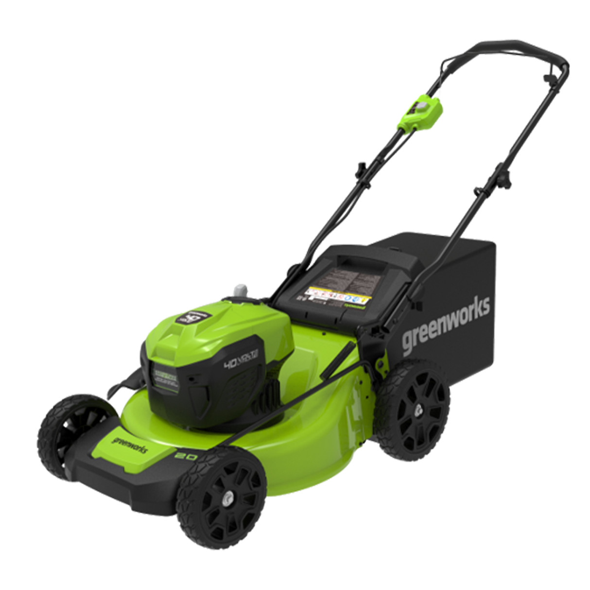 Greenworks 40 Volt 20 in Lawn Mower and 12 in Trimmer Combo Kit Battery and Charger Included 4 Piece 1315002HD