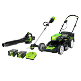 80V 21" Brushless Lawn Mower, 80V 16" Brushless String Trimmer & 80V Axial Blower Combo Kit, 2.0Ah Battery and Charger Included