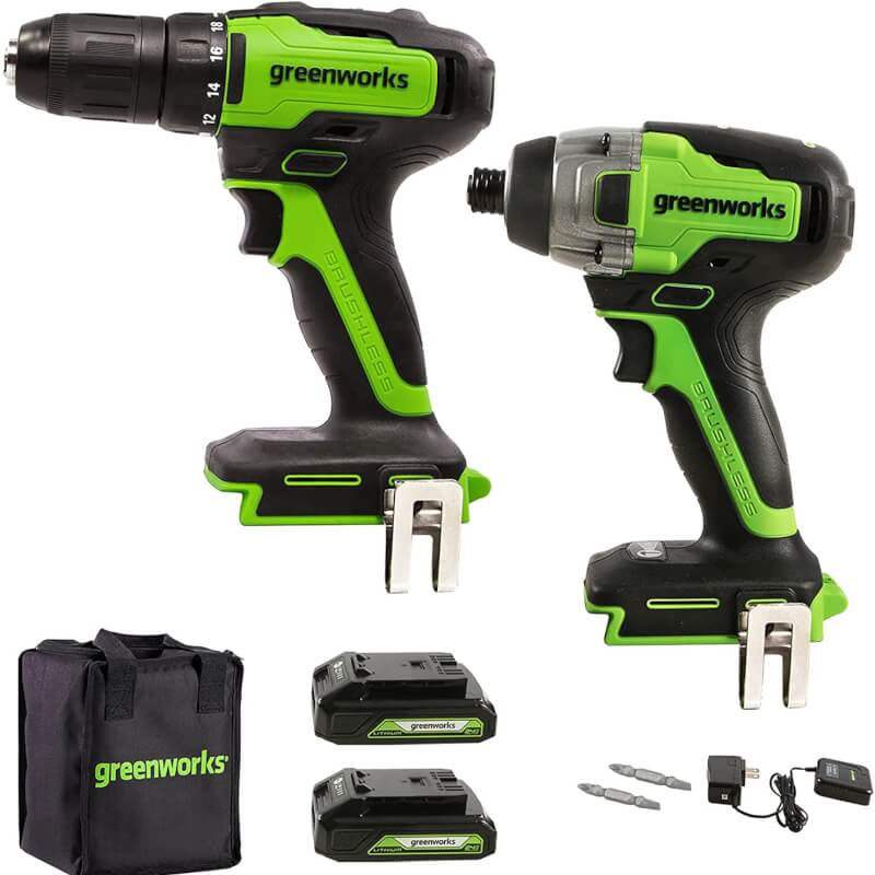 24V Brushless Drill / Driver and Impact Driver, (2) 1.5Ah Batteries and Charger Included - CK24L1520