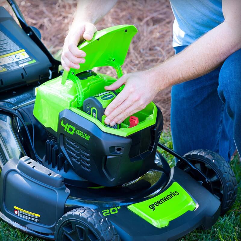 Greenworks 40V 20 Brushless Cordless Push Lawn Mower 4.0Ah Battery a Greenworks Tools Canada Inc