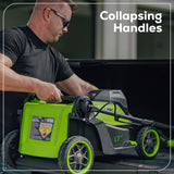 48V (24V x 2) 17" Brushless Lawn Mower, (2) 4.0Ah Batteries & 2-Port 65W Type-C Charger with (2) 3-Ft Cords Included