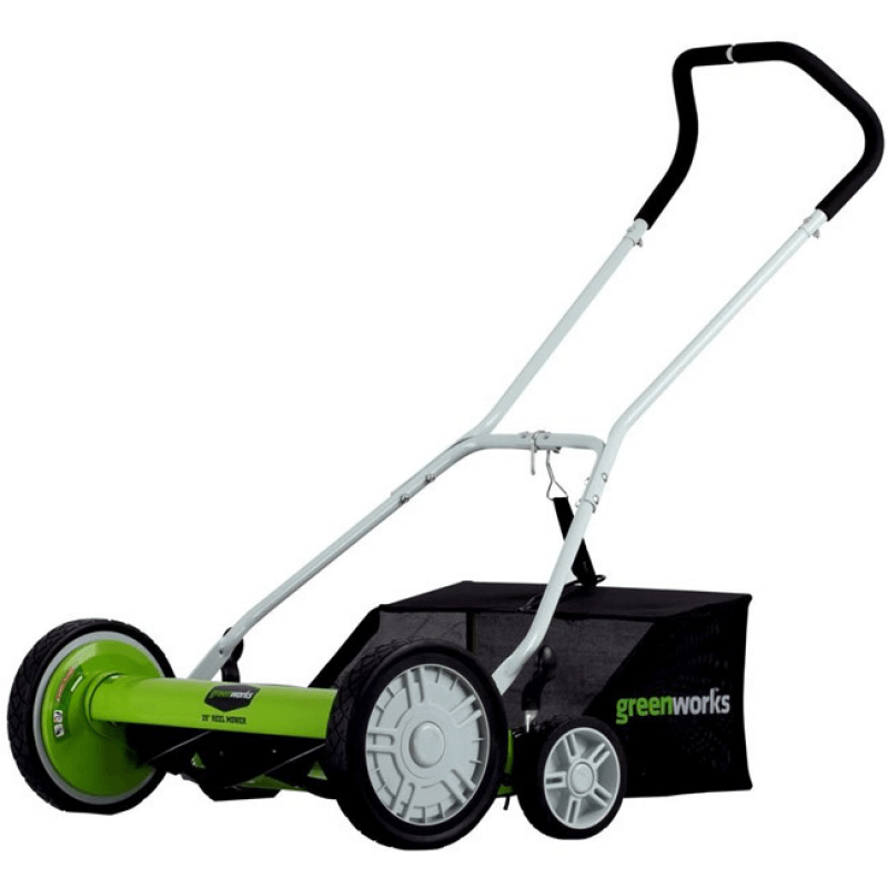Greenworks 20" 5-Blade Push Reel Lawn Mower with Grass Catcher