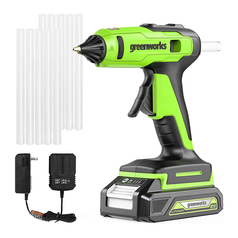 24V Hot Glue Gun, 2.0Ah Battery and Charger Included
