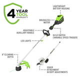 80V 16" String Trimmer with Edger Attachment (Tool Only)