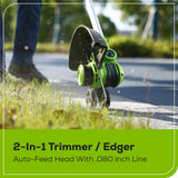 24V 13" Cordless Battery String Trimmer,  4.0Ah Battery and Charger Included