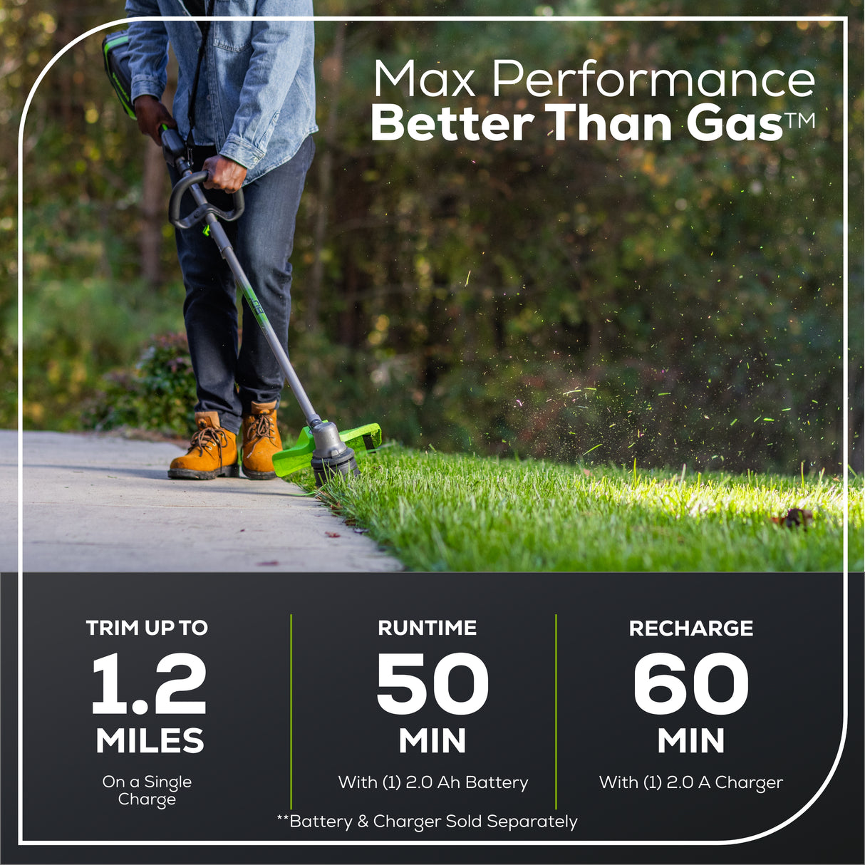 80V 17" Brushless String Trimmer (Tool Only) BONUS: Shoulder Strap and Extra Line